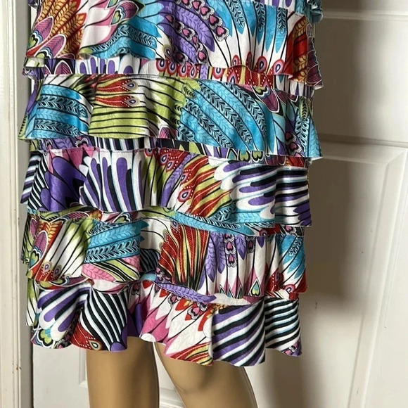 PATCHINGTON  dress,women Large,multicolore,tiered,ruffles,event,boho,colorful - Picture 6 of 17